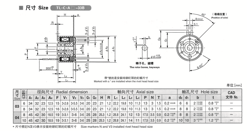 微型电磁离合器规格